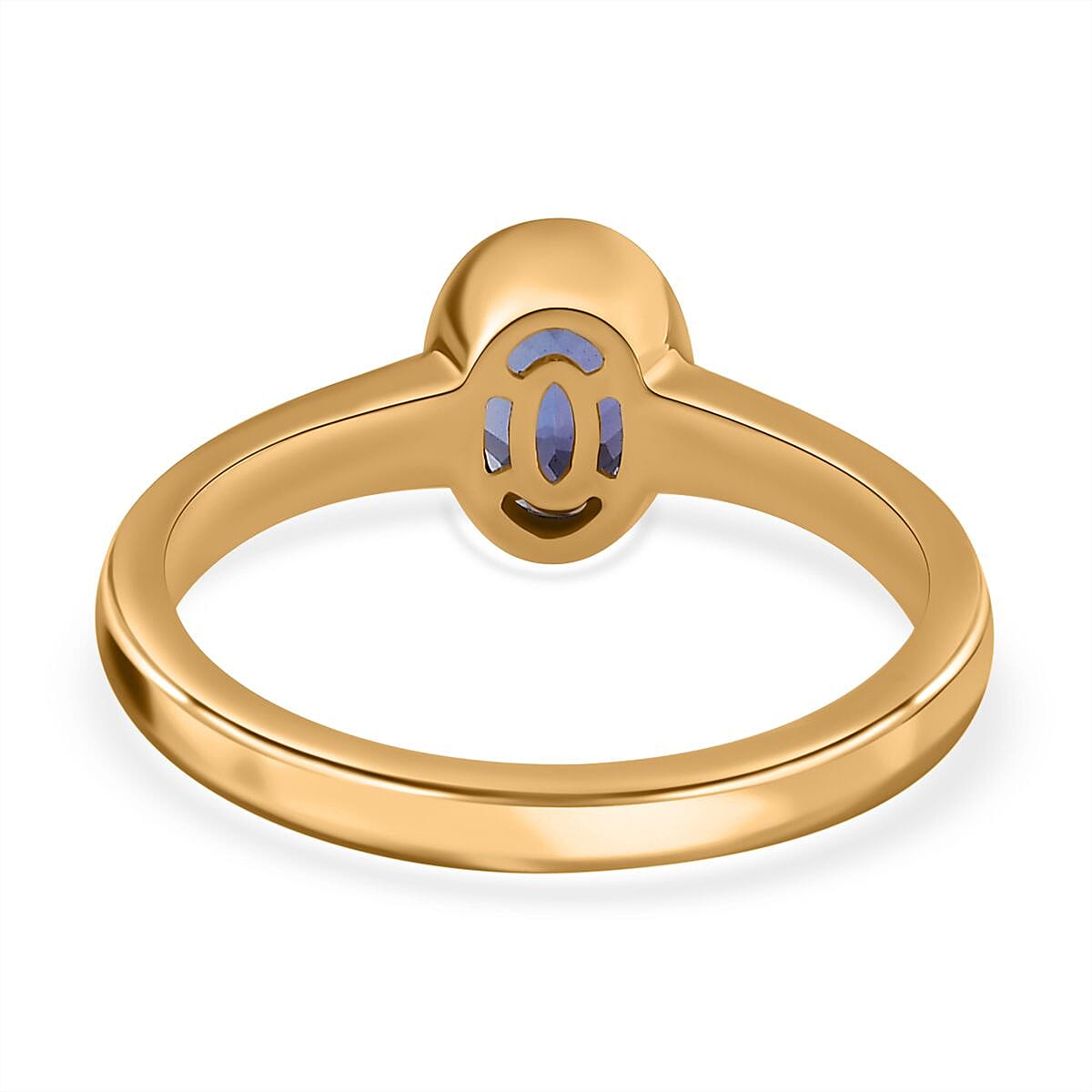 Premium Tanzanite 0.80 ctw Solitaire Ring in 9K Yellow Gold (Size 10.0)