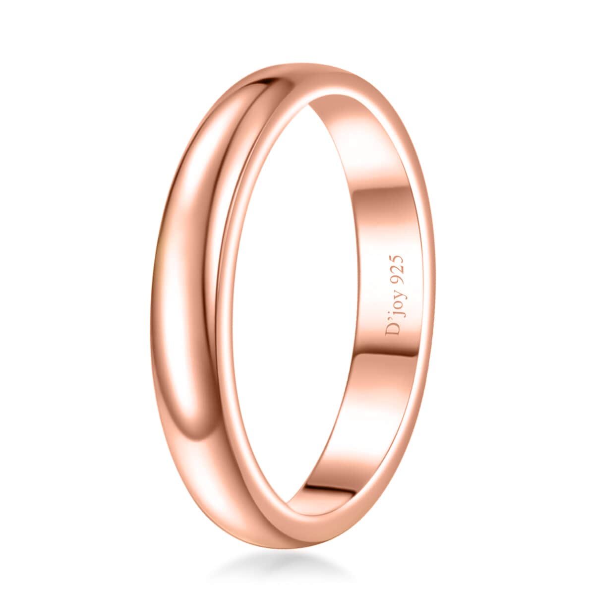 Vermeil Rose Gold Over Sterling Silver Band Ring (Size 10.0) 3.65 Grams image number 3