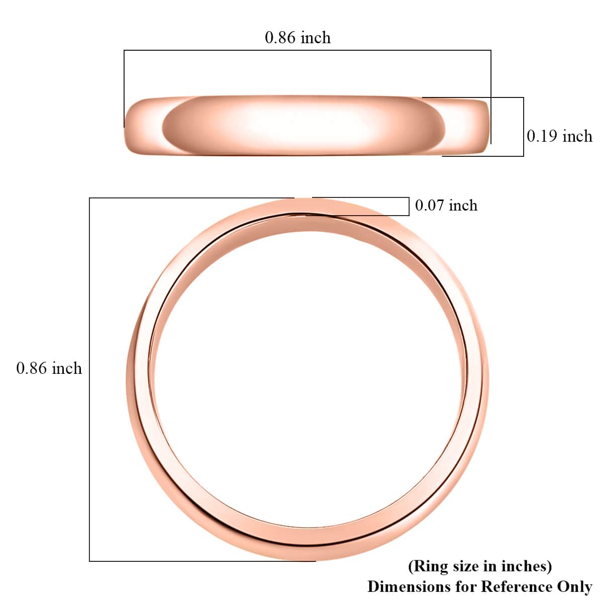 Vermeil Rose Gold Over Sterling Silver Band Ring (Size 6.0) 3.65 Grams image number 5