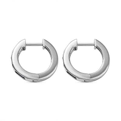 Thai Black Spinel Fancy 2.28 ctw Earrings in Rhodium Over Sterling Silver