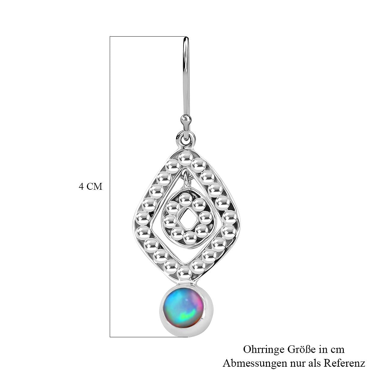 Ethiopian Welo Opal 1.60 ctw Earrings in Sterling Silver