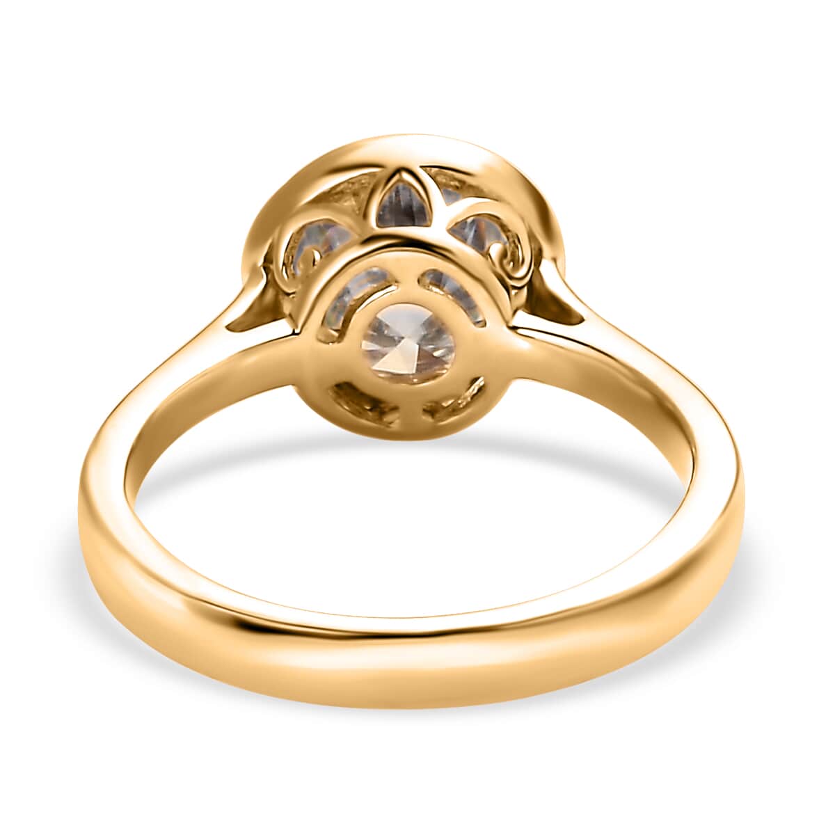 Moissanite Solitaire Ring in Vermeil Yellow Gold Over Sterling Silver (Size 10.0) 2.00 ctw image number 5