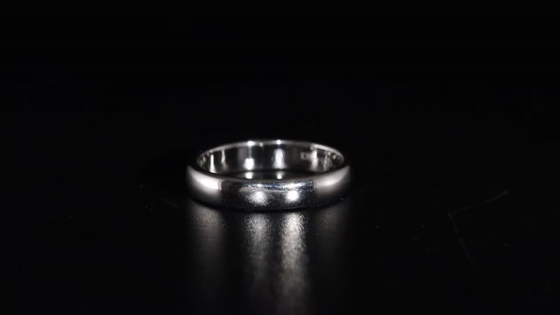 Platinum Over Sterling Silver I Love You Engraved Band Ring (Size 5.0) (2.50 g)
