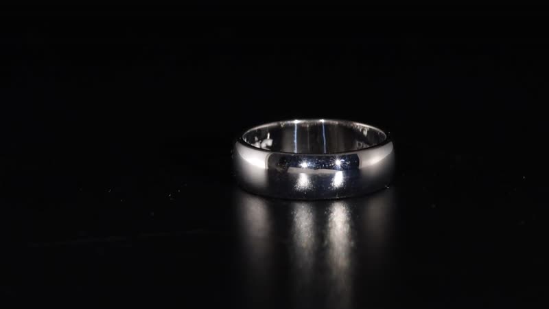 Platinum Over Sterling Silver Forever Yours Engraved Band Ring (Size 5.0) (4 g)