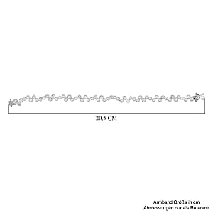 Moissanite Fancy 1.15 ctw Bracelet in Rhodium Over Sterling Silver (7.50 In)