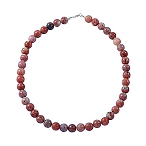 Multi Color Jasper Necklace 18 Inches in Sterling Silver 300.00 ctw