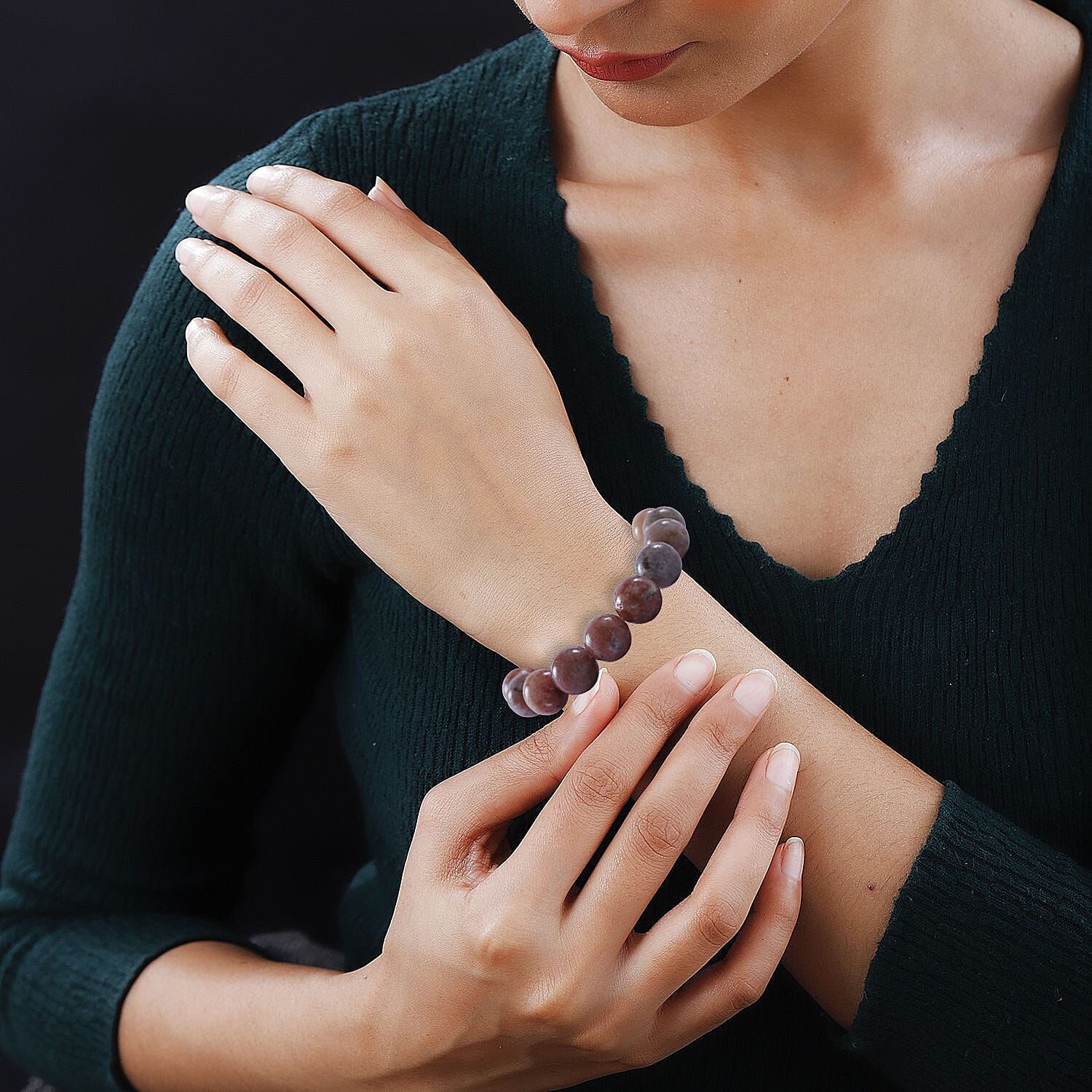 Multi Color Jasper Beaded Stretch Bracelet 200.00 ctw