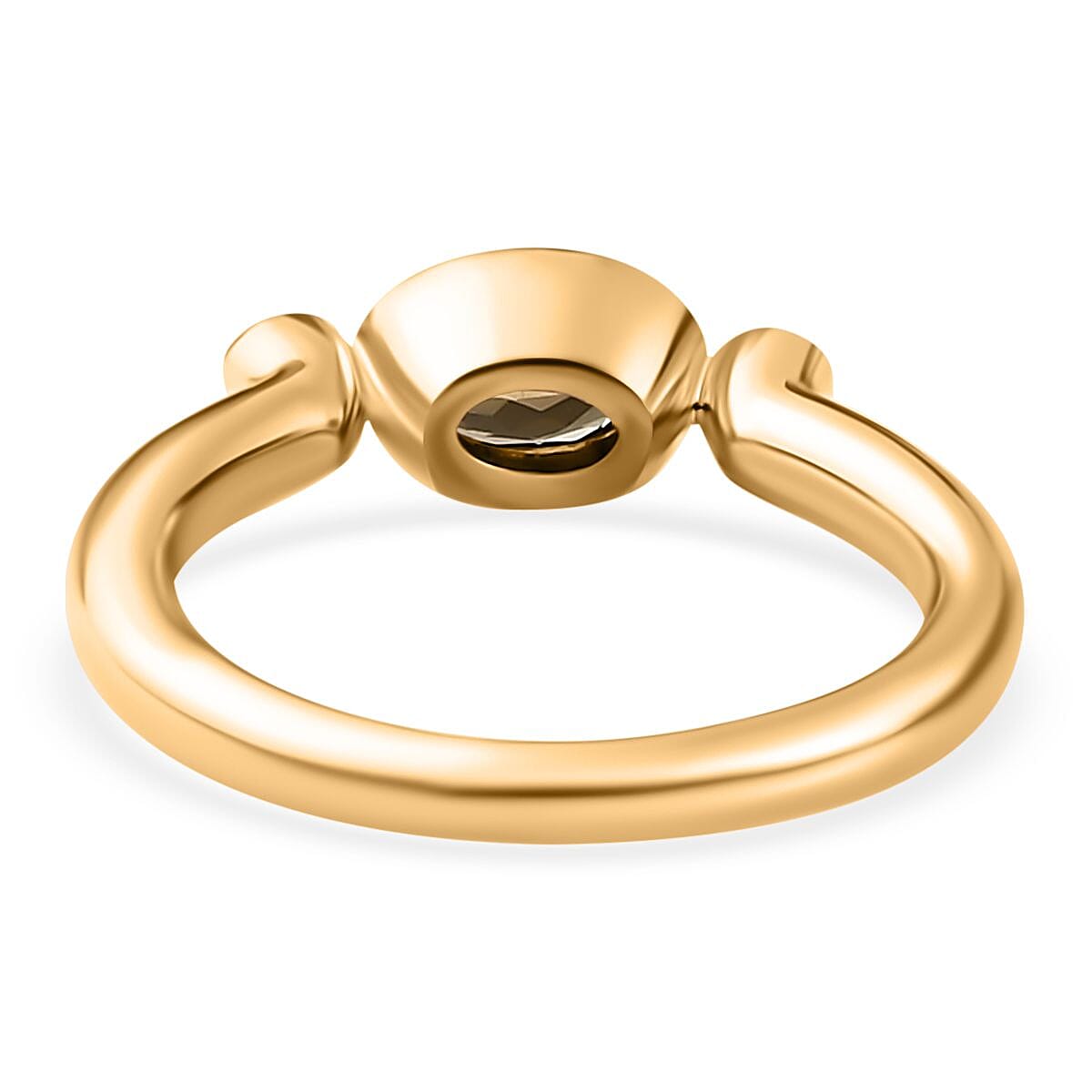Natural Golden Tanzanite and White Zircon 0.50 ctw Ring in Vermeil Yellow Gold Over Sterling Silver (Size 9.0)