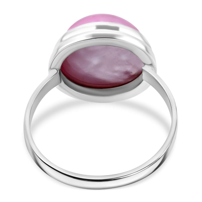 Pink Mabe Pearl 6.25 ctw Ring in Sterling Silver (Size 8)