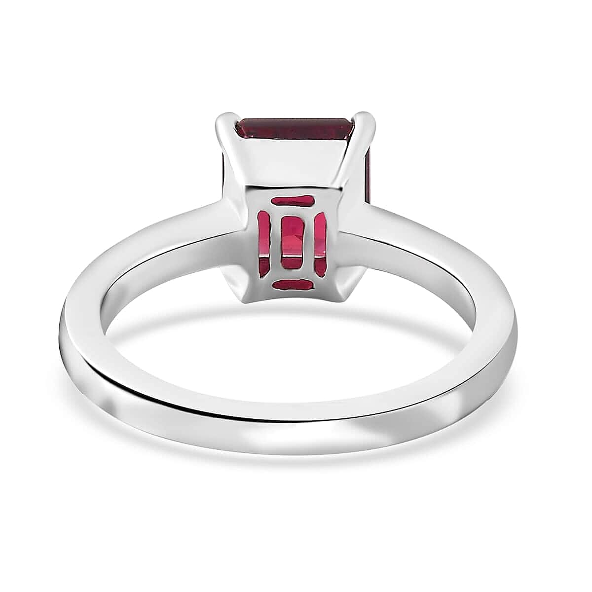 Rhapsody 950 Platinum AAAA Ouro Fino Rubellite Solitaire Ring (Size 6.0) 5.80 Grams 2.00 ctw