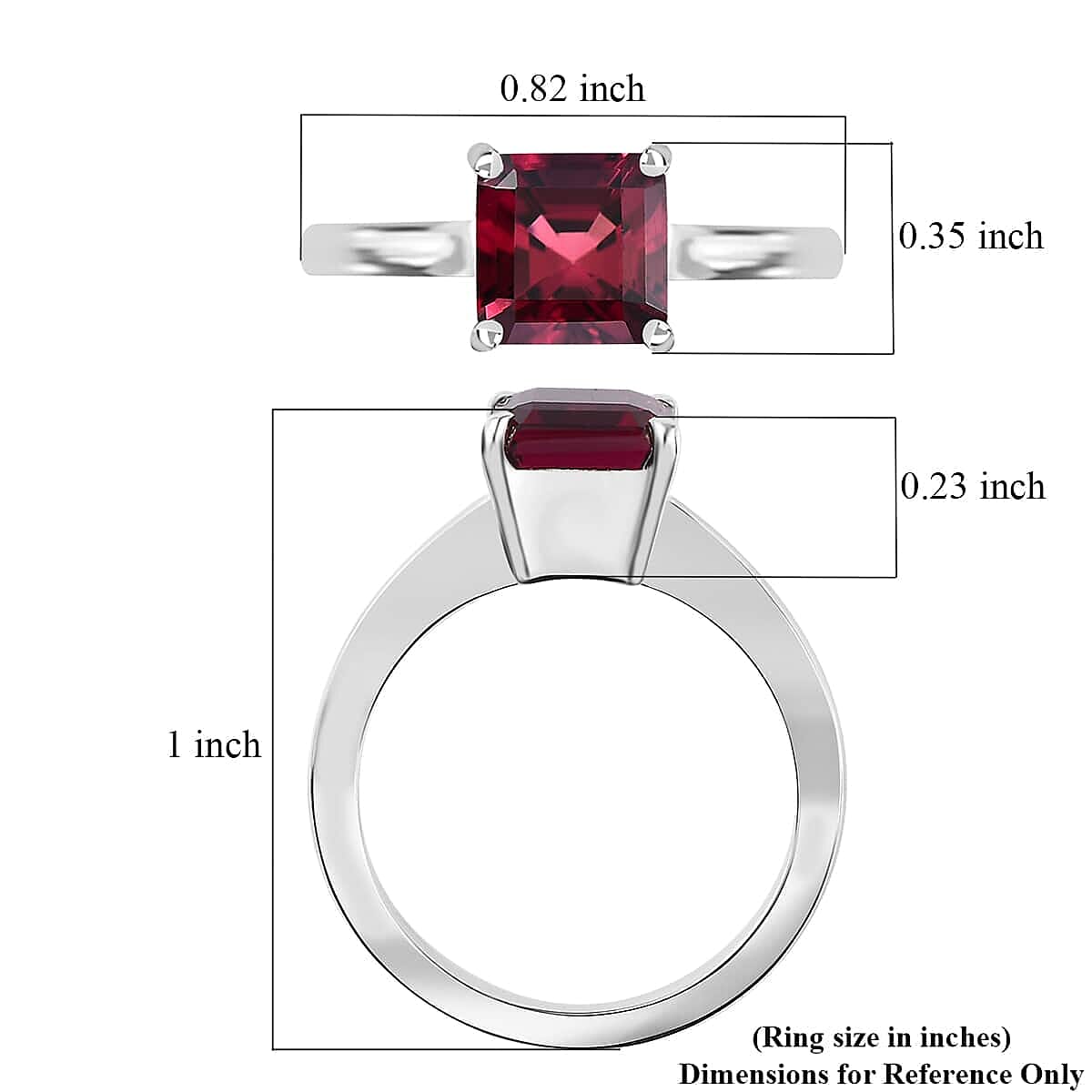 Rhapsody 950 Platinum AAAA Ouro Fino Rubellite Solitaire Ring (Size 6.0) 5.80 Grams 2.00 ctw