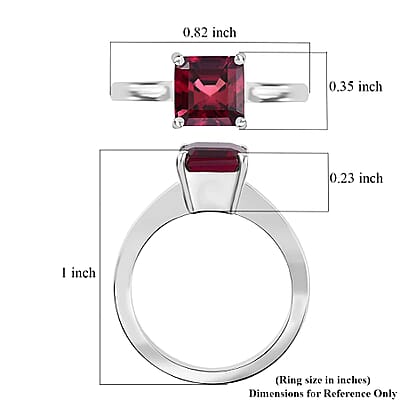 Rhapsody 950 Platinum AAAA Ouro Fino Rubellite Solitaire Ring (Size 6.0) 5.80 Grams 2.00 ctw