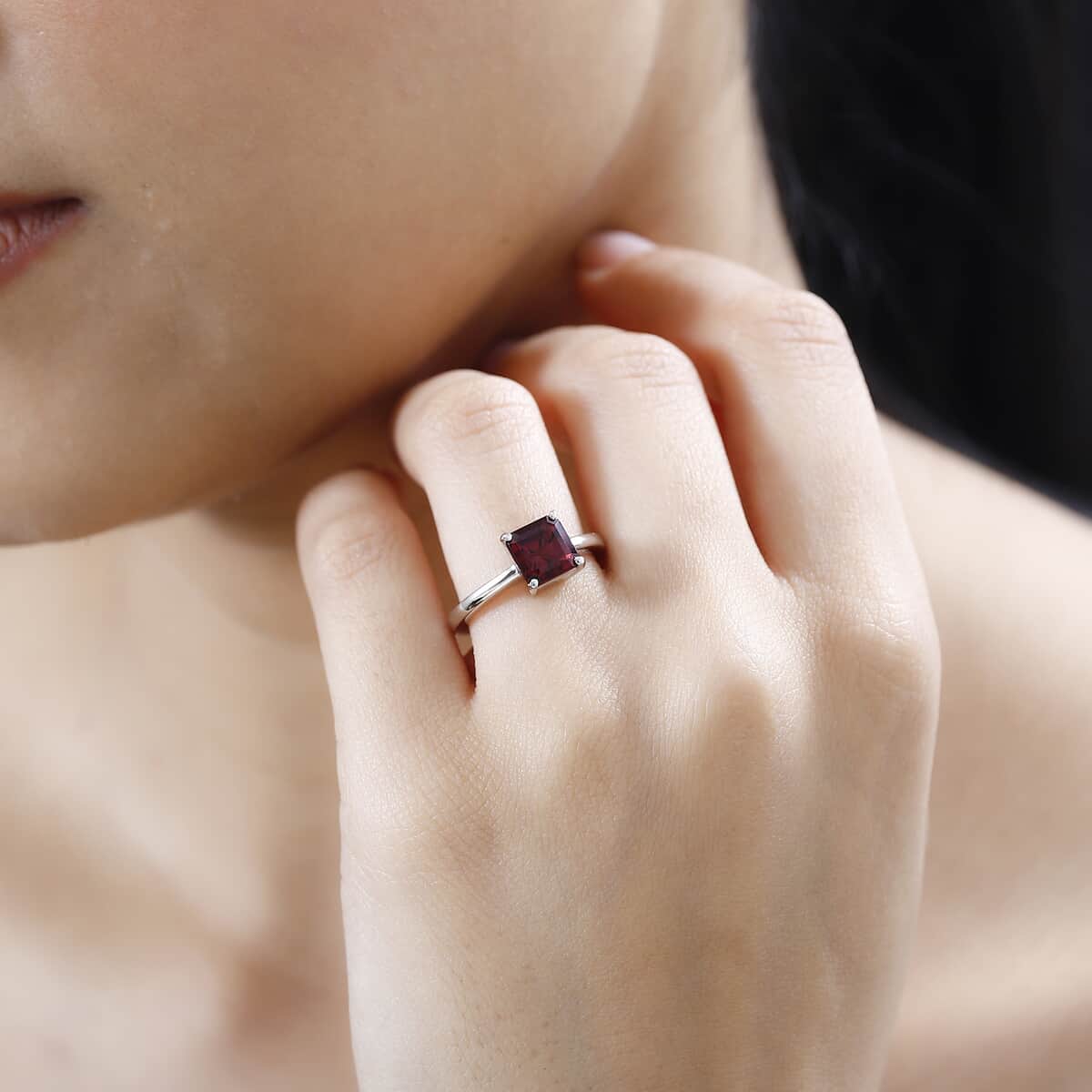 Rhapsody 950 Platinum AAAA Ouro Fino Rubellite Solitaire Ring (Size 9.0) 5.80 Grams 2.00 ctw image number 2