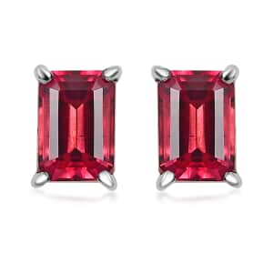 Rhapsody 950 Platinum AAAA Ouro Fino Rubellite Solitaire Stud Earrings 1.60 ctw