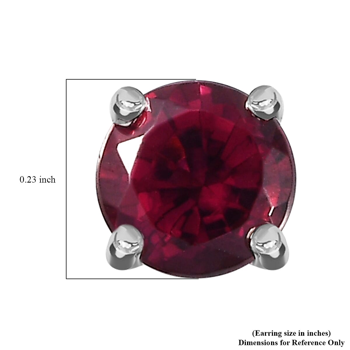 Rhapsody 950 Platinum AAAA Ouro Fino Rubellite Solitaire Stud Earrings 1.50 ctw image number 4