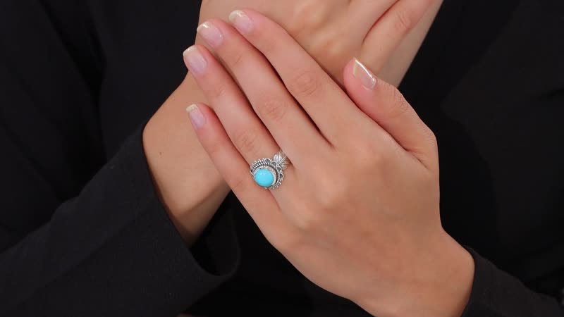 Artisan Crafted Premium Sleeping Beauty Turquoise Ring in Sterling Silver (Size 10.0) 2.35 ctw