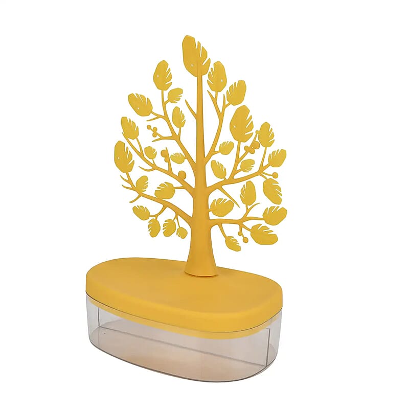 Yellow Tree Design Holder Display Jewelry Organizer