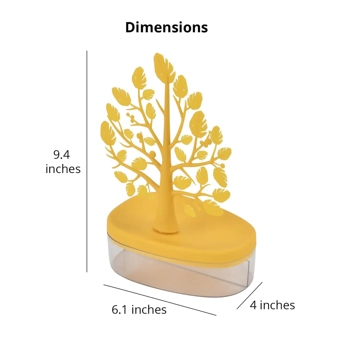 Yellow Tree Design Holder Display Jewelry Organizer image number 7