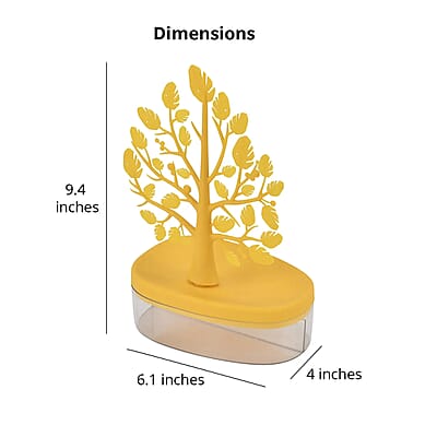 Yellow Tree Design Holder Display Jewelry Organizer
