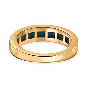 Sleeping Beauty Turquoise 1.96 ctw Ring in 18K Vermeil Yellow Gold Over Sterling Silver (Size 11.5)