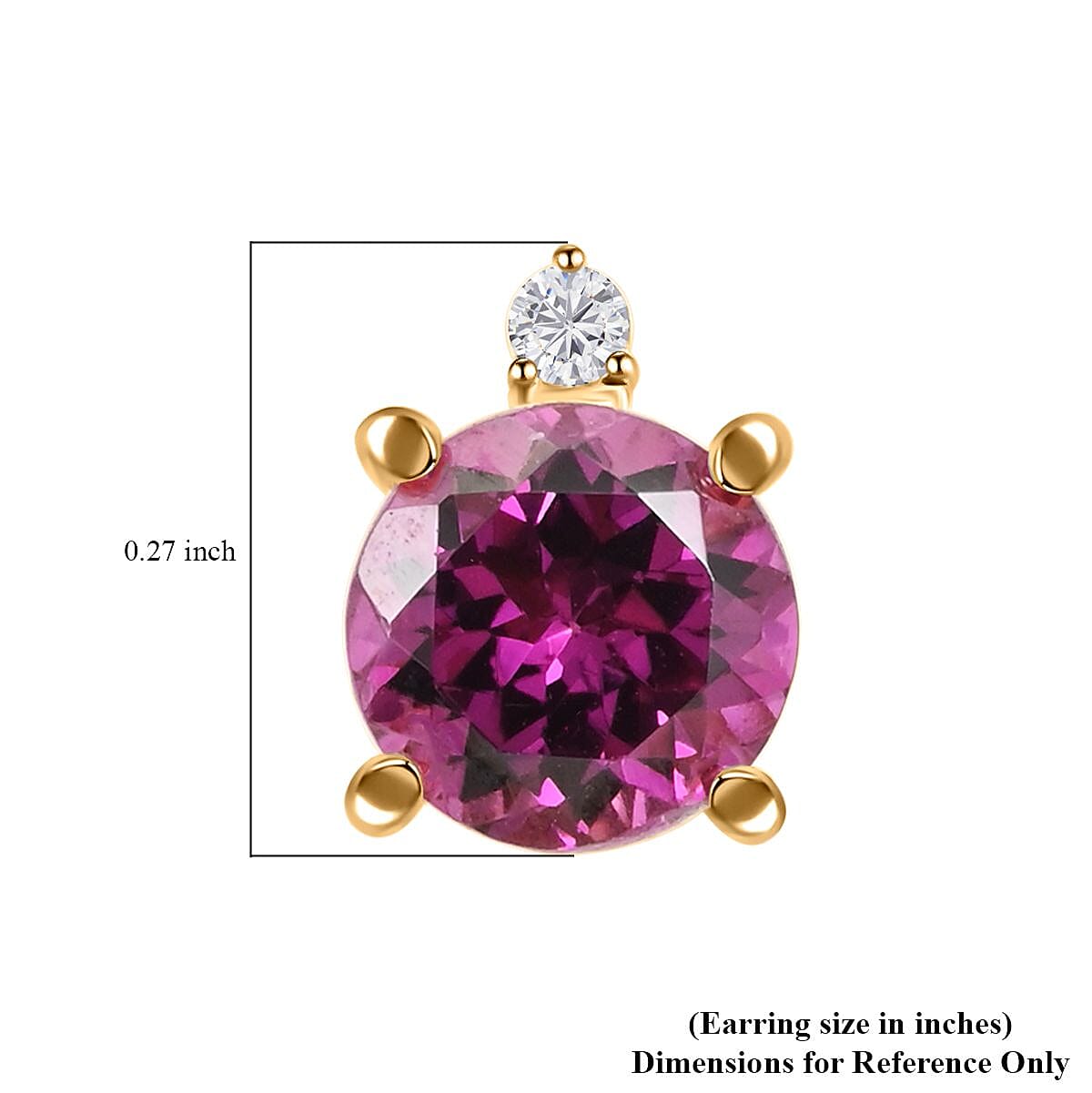 Certified & Appraised Luxoro 10K Yellow Gold AAA Radiant Ember Garnet and I2 Diamond Earrings 2.15 ctw