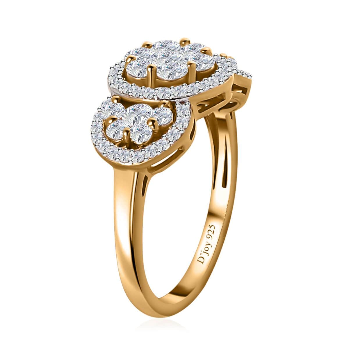 Moissanite Ring in Vermeil Yellow Gold Over Sterling Silver (Size 8.0) 1.00 ctw image number 3
