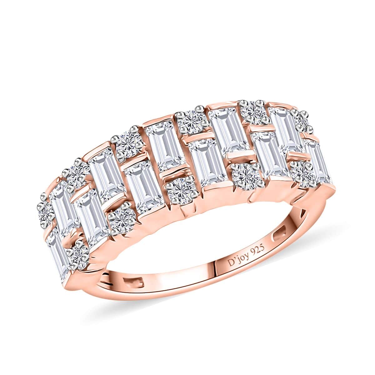 Moissanite Ring in Vermeil Rose Gold Over Sterling Silver (Size 6.0) 1.70 ctw image number 0