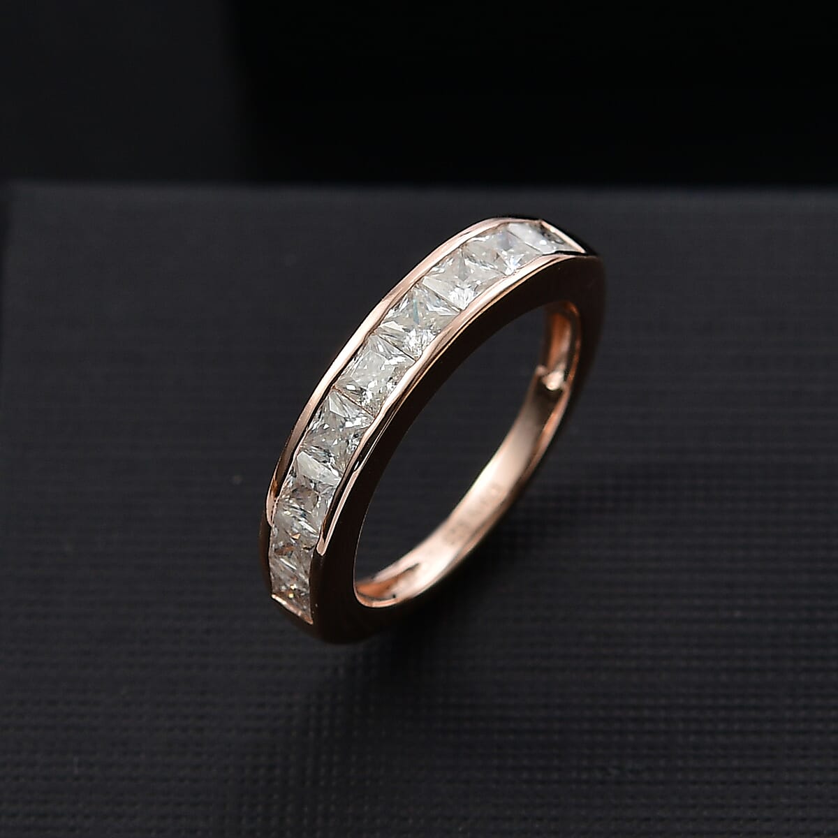Moissanite 1.25 ctw Ring in Vermeil RG Over Sterling Silver (Size 9.0) image number 1