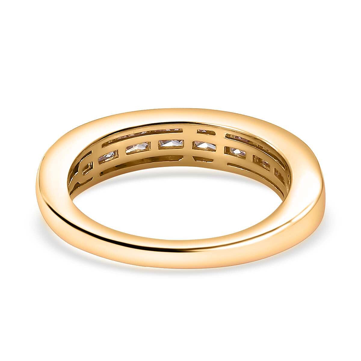 Moissanite 1.25 ctw Ring in Vermeil Yellow Gold Over Sterling Silver (Size 6.0)  image number 4