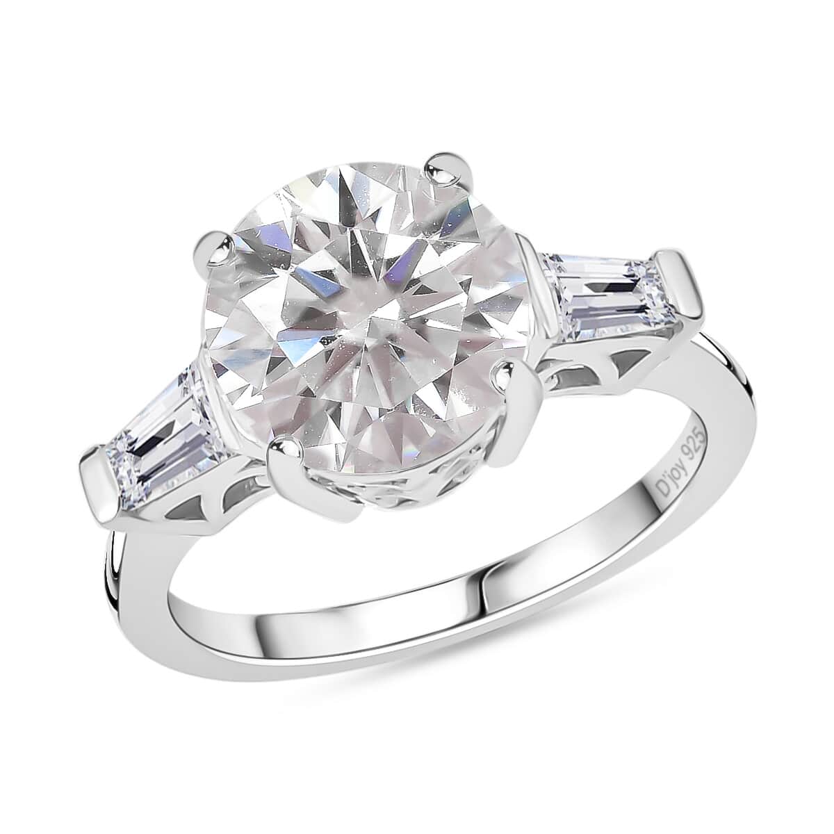 Mother’s Day Gift Moissanite Ring in Platinum Over Sterling Silver (Size 6.0) 3.40 ctw image number 0