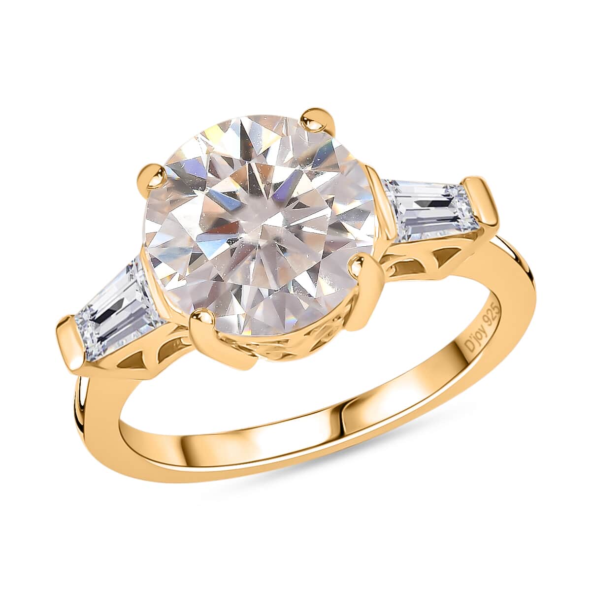 Moissanite Ring in Vermeil Yellow Gold Over Sterling Silver (Size 9.0) 3.40 ctw image number 0