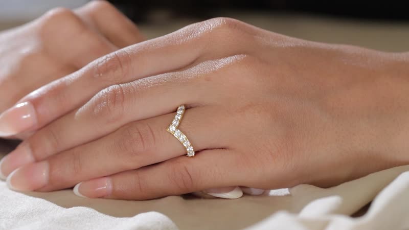 Moissanite 0.65 ctw Ring in Vermeil Yellow Gold Over Sterling Silver