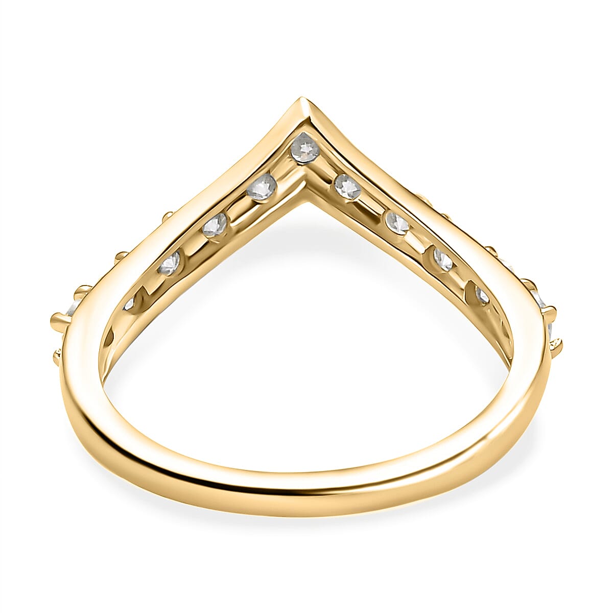 Moissanite 0.65 ctw Ring in Vermeil Yellow Gold Over Sterling Silver image number 4