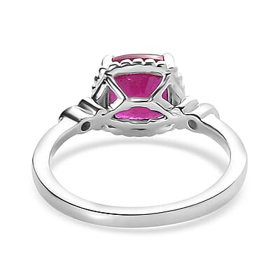 Niassa Ruby (FF) and Diamond Ring in Vermeil Yellow Gold Over Sterling Silver (Size 6.0) 2.50 ctw