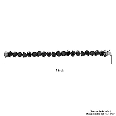 Karis Thai Black Spinel 47.85 ctw Bracelet in Platinum Bond (6.50 In)