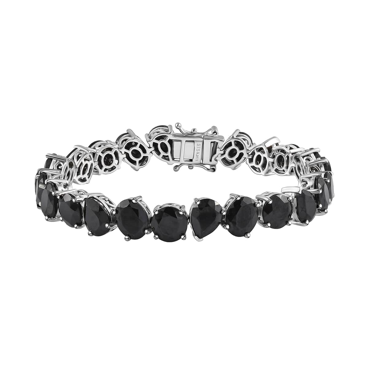 Karis Thai Black Spinel Bracelet in Platinum Bond (7.25 In) 53.00 ctw image number 0