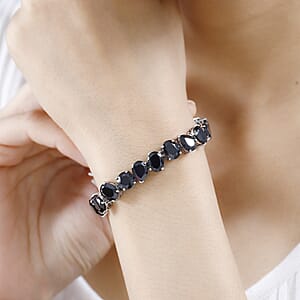 Karis Thai Black Spinel Bracelet in Platinum Bond (8.00 In) 56.70 ctw