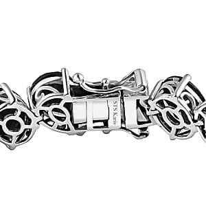 Karis Thai Black Spinel Bracelet in Platinum Bond (8.00 In) 56.70 ctw