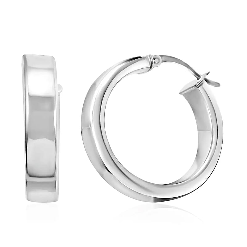 Hoop Earrings in Sterling Silver 4.85 Grams