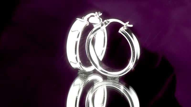 Hoop Earrings in Sterling Silver 4.85 Grams