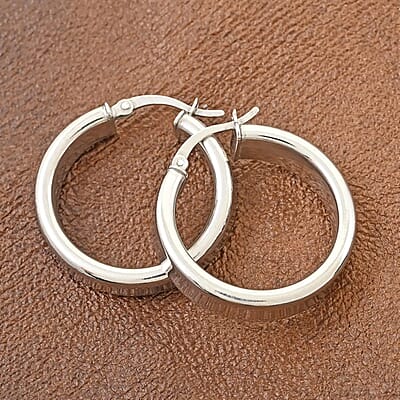 Hoop Earrings in Sterling Silver 4.85 Grams