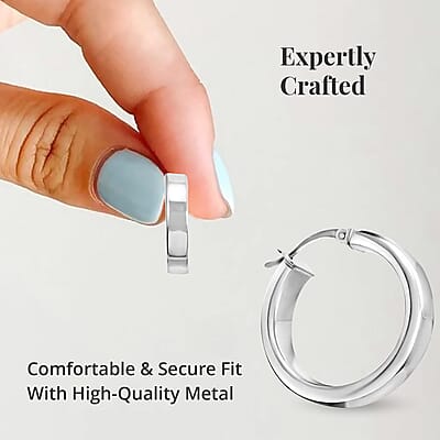Hoop Earrings in Sterling Silver 4.85 Grams
