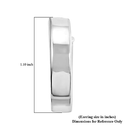 Hoop Earrings in Sterling Silver 4.85 Grams