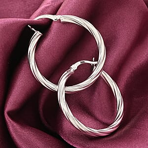 Hoop Earrings in Sterling Silver 3.05 Grams