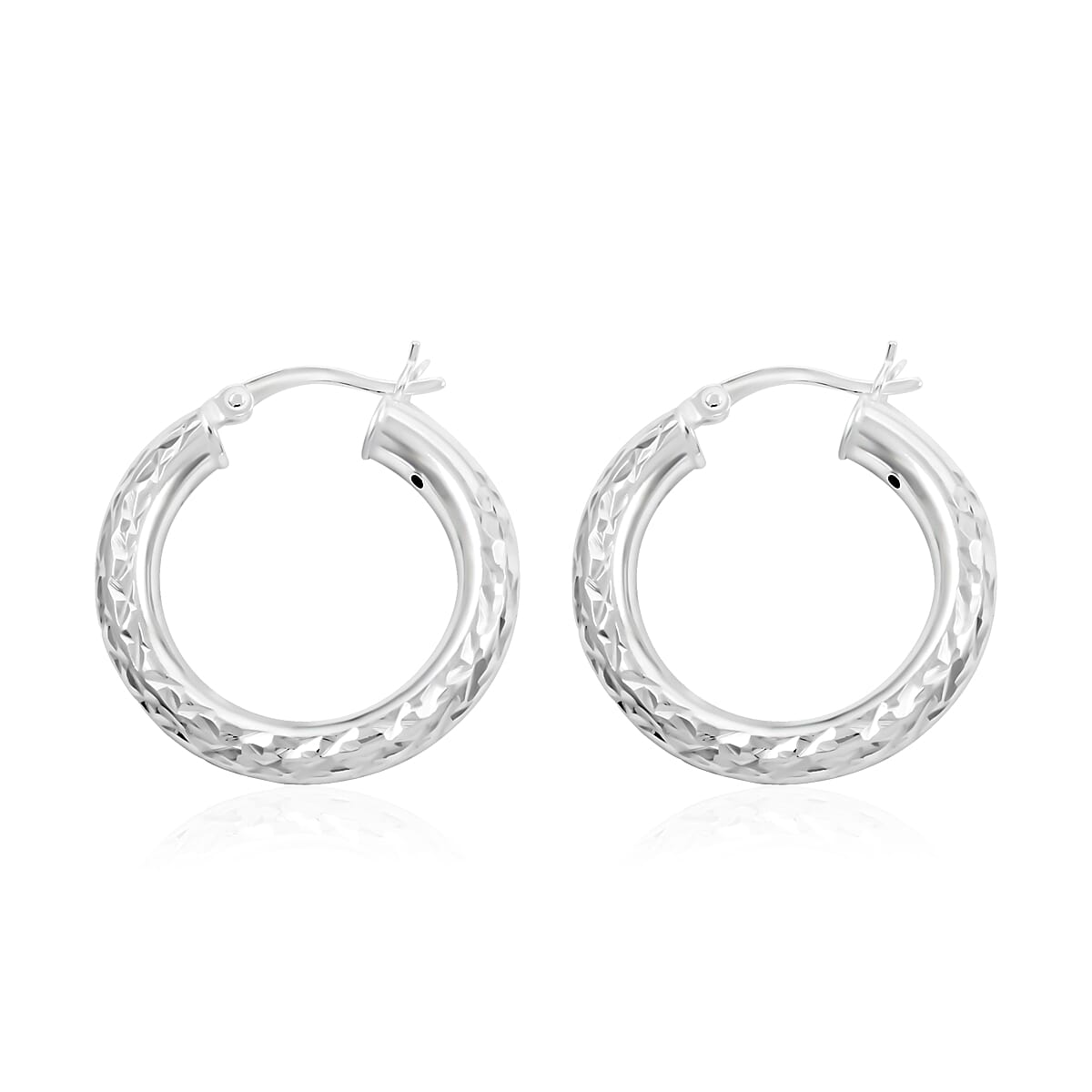 Sterling Silver Hoop Earrings 3.40 Grams