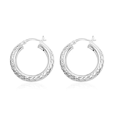 Sterling Silver Hoop Earrings 3.40 Grams