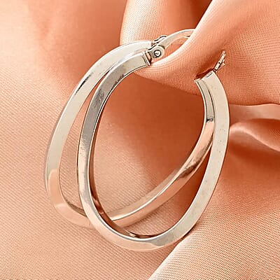 Sterling Silver Hoop Earrings 3.25 Grams