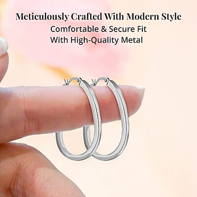 Sterling Silver Hoop Earrings 3.25 Grams