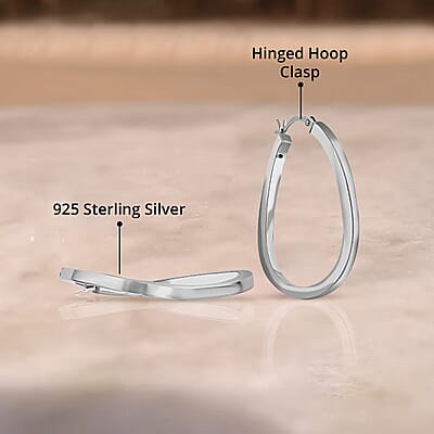 Sterling Silver Hoop Earrings 3.25 Grams