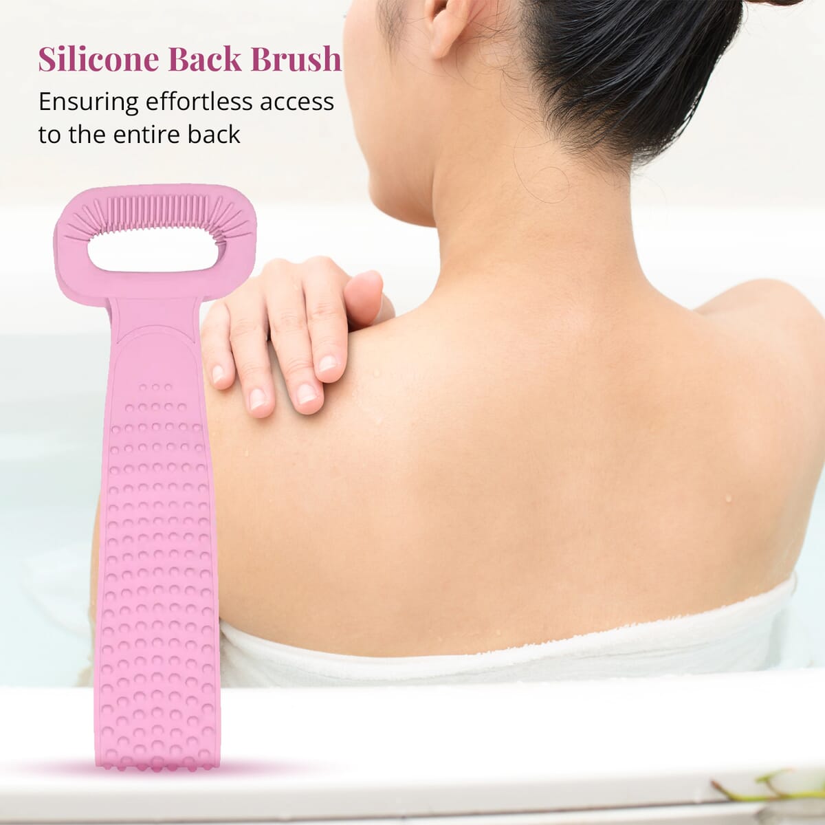 Purple Silicone Back Brush image number 1